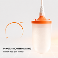 Luz LED Impermeable IP67 para Jaulas de Aves de Corral, 10W 48V DC, Regulable, Sin Parpadeo, Iluminación para Gallineros en Granjas de Pollos de Engorde y Ponedoras Húmedas