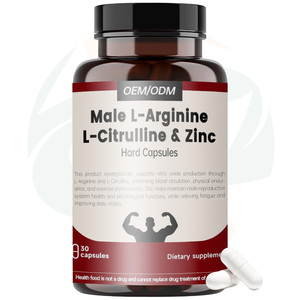 Suplemento Nutricional Masculino de Arginina, Citrulina y <span class=keywords><strong>Zinc</strong></span> en Cápsulas, Complejo Natural de Arginina, Suministro de Fábrica China-Herb - Product Image 1