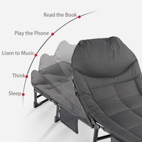 Cama Plegable Portátil, Ajustable, Resistente, Ligera, para Campamento, Senderismo, Hotel, Aire Libre