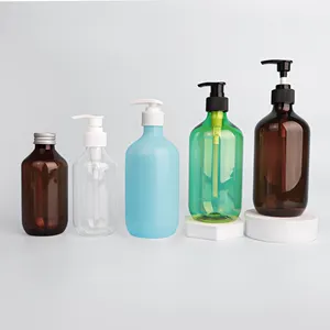 Özelleştirilebilir 600ml yıkama ve paluxury duş jeli pompası pet plastik bot ckaging şişeleri şampuan şişesi kremi şişeleri için