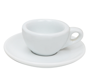 Ensemble de tasses à expresso en grès à parois épaisses avec logo personnalisé, style italien, en céramique et porcelaine, avec soucoupes - Product Image 2