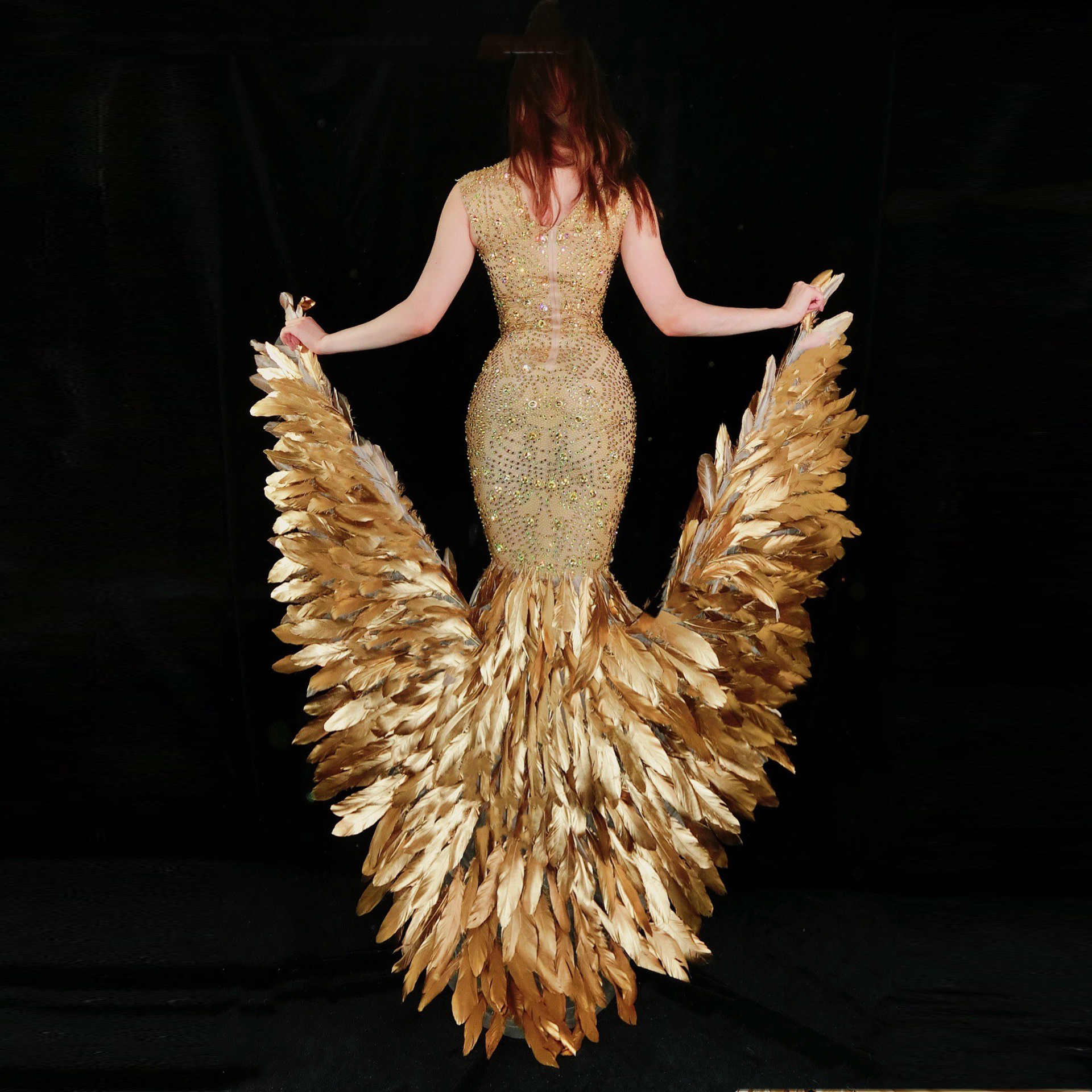 NOVANCE Gorgeous Feather Tailed Senior Banquet Dress 2021 NOVANCE Gorgeous Feather Tailed Senior Banquet Dress 2021