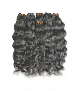ผมต่ออินเดียแท้แบบ Remy  ถักด้วยเครื่องจักรสองชั้น  ผมเวอร์จิ้น 100%  มีสีบาเลยาจให้เลือก - Product Image 1
