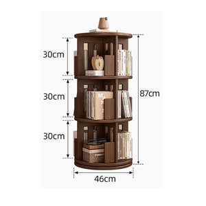 Libreria Girevole Portatile in Legno dal Design Contemporaneo, Scaffale per Libri, Arredamento Fornito dalla Fabbrica per Uso Scolastico - Product Image 6