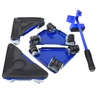 Kit d'accessoires robustes pour le déplacement de meubles en fer, de réfrigérateurs, de lits et d'objets lourds, avec base à roulettes universelle et chariot de transport durable
