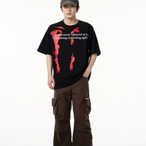 Camisetas personalizadas para hombre High Street Style Heavyweight Drop Shoulder camisetas Unisex Custom logo camiseta - Product Image 3