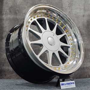 Jantes BKU 3 pièces 5x120 Triple Step Lip 15 16 17 18 pouces, jantes en alliage argentées pour <span class=keywords><strong>BMW</strong></span> M5 <span class=keywords><strong>E30</strong></span> <span class=keywords><strong>M3</strong></span> E34 E36 E46 E39 E32 - Product Image 6