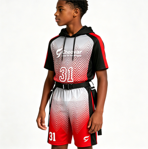 Maillots de football américain à drapeau pour jeunes à séchage rapide, uniformes de football américain à drapeau, t-shirts à capuche - Product Image 2