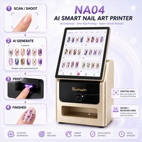 Imprimante à ongles commerciale intelligente NA04 avec écran tactile de 15,6 pouces, machine d'impression et de séchage de motifs d'ongles par IA