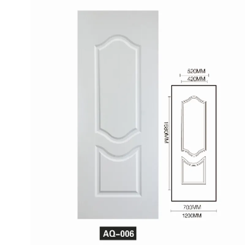 北米スタイルホワイトプライマーダブルドアPre Hung Doors House Interior Mdf Hdf2 Panels Door Skin Modern