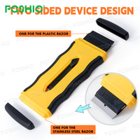 Foshio Rétractable Métal Nettoyage Grattoir Raclette Vinyle Remover Outils