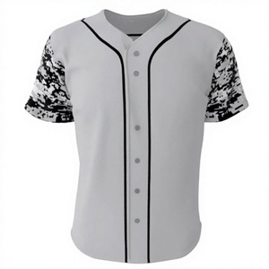 Maillot de baseball personnalisé par le fabricant, manches courtes, nom/numéro d'équipe brodé en option, anti-UV, séchage rapide, pour le softball - Product Image 2