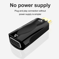 Convertidor HDTV Macho a VGA Hembra Chapado en Oro, Plug and Play, 1080P con Cable de Audio para Laptop, PC, Monitor, Proyector