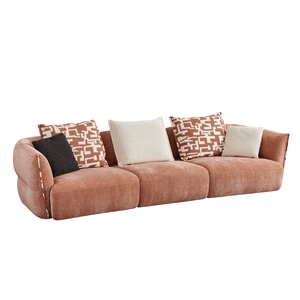 Canapé-lit en velours moderne de luxe en forme de L, avec des caractéristiques réglables, un design durable, un canapé sans os écologique pour <span class=keywords><strong>appartement</strong></span> - Product Image 2