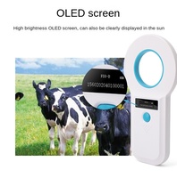 Lecteur d'étiquettes RFID pour animaux OEM ODM, scanner pour animaux de compagnie, double fréquence 125 kHz 134,2 kHz, CKU NGKC, lecteur universel d'étiquettes d'oreille pour chiens, chats et bétail