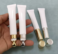 Tubes de gloss à lèvres personnalisables avec logo, emballage cosmétique, flacon 10ml 15ml 20ml, applicateur métallique vide, tube en plastique compressible pour baume à lèvres