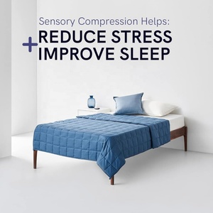 <span class=keywords><strong>Couverture</strong></span> lestée personnalisée en gros, non toxique, avec perles de verre et rembourrage en coton respirant, pour soulager l'anxiété et le <span class=keywords><strong>stress</strong></span>, favoriser le sommeil - Product Image 2