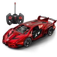 Voiture de course électrique télécommandée rechargeable pour enfants, échelle 1:22, jouet pour garçons de 0 à 24 mois, en plastique, pour usage intérieur