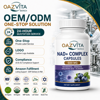OAZVITA Marque Privée 18-en-1 NAD+ Resvératrol Berbérine Fisétine Quercétine Soutien Beauté Capsules Personnalisables