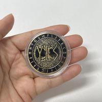 Pièce de monnaie de prédiction antique en métal personnalisée, oui ou non, pièce de monnaie porte-bonheur en stock