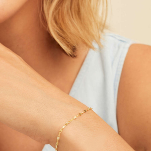 Pulsera de Plata S925 Ajustable de Moda CANNER, Pulseras de Cadena con Eslabones Chapadas en Oro de 18K para Mujer - Product Image 6