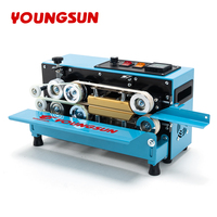 YOUNGSUN FR-400 Scelleuse horizontale à bande continue pour sacs en plastique, machine de scellage domestique colorée pour petites boulangeries
