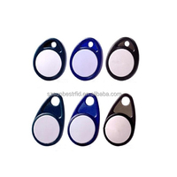 ABS RFID Keyfob LF HF disesuaikan dapat dicuci Rfid gantungan kunci cerdas Tag