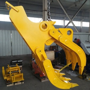 Nouvelle griffe hydraulique TDC pour excavatrice - 4-35 tonnes, non rotative, ouverture de mâchoire de 1400 mm, pour utilisation agricole, bois/déchets - Product Image 1