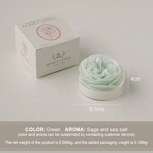 Rose Scented Candle Fragrance Gift Set Aromatherapy Flower Shape Soy Wax Novelty Candles Decorative Candle Sets