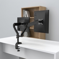 Support double écran KALOC pour PC, bras double moniteur à ressort à gaz, fixation de bureau DS90-2