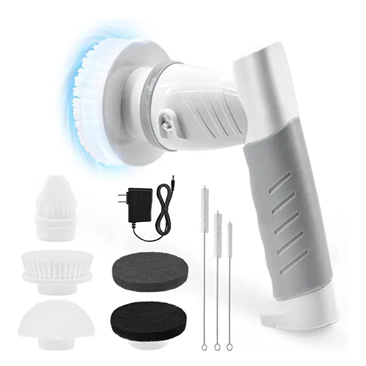 2022 New Cordless Cleaning Brush Electric Spin Scrubber with 7 Replaceable Brush Heads