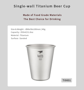 แก้วเบียร์สำหรับตั้งแคมป์กลางแจ้งทันสมัย ขนาด 350 มล. ผลิตจากไทเทเนียม น้ำหนักเบา ทนทาน เป็นมิตรกับสิ่งแวดล้อม ขายดี - Product Image 5