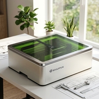 SCULPFUN E1 Pro 21W+3W Machines de gravure et de découpe laser doubles CO2 CNC, découpeuse laser pour cuir et bois