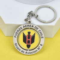 Porte-clés rotatifs personnalisés en métal nickelé, porte-clés tournant, souvenir de voyage, cadeau promotionnel