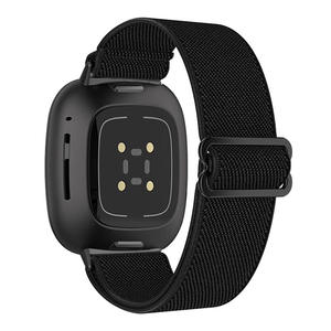 Venta al por mayor suave elástico reloj deportivo correa <span class=keywords><strong>de</strong></span> nailon 22mm para <span class=keywords><strong>Fitbit</strong></span> Versa 3 Sense pulsera <span class=keywords><strong>de</strong></span> pulsera - Product Image 1