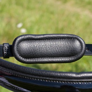 Briglia per Cavallo in Pelle Elite <span class=keywords><strong>Uta</strong></span> con Doppio Redino Regolabile, Testiera Confortevole per Controllo Preciso durante Allenamento e Competizione - Product Image 2