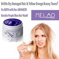 Soin des cheveux après teinture pour réduire le jaunissement Anti frisottis éclaircissant cheveux secs abîmés traitement en profondeur réparation masque capillaire violet