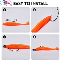 Nouvel hameçon de pêche à tête plombée 3.2g 4.7g 6.5g 9.4g 13.2g avec yeux 3D pour leurres souples, hameçon Drop-Shot pour truite, poisson-chat, bar et brochet