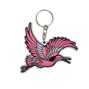 Porte-clés pendentif mascotte d'entreprise en PVC souple 3D, fabrication directe usine sur commande - Product Image 3