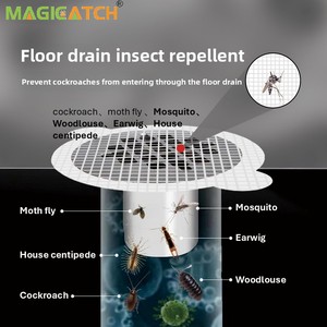 Magicatch Confezione da 10 Coperchi per Scarichi Durevoli a 16 Maglie, Ecologici, Monouso, Anti-insetti, Impermeabili con Adesivo per Scarichi e Lavelli - Product Image 3