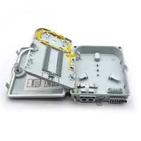 Caja de Distribución de Fibra Óptica FTTH para Exteriores, Impermeable, 12 Núcleos, IP65, Montaje en Pared o Poste, Caja de Terminación con Divisor Óptico