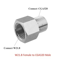 Adaptateurs de boule de peinture, régulateur de réservoir de Co2 convertir l'adaptateur CGA320 fil convertir en W21.8, réservoir de Co2 standard sans broche au régulateur