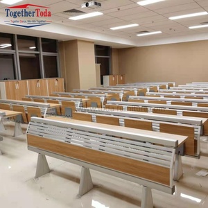Chaise d'étudiant pour salle de conférence à double retour, avec tablette d'écriture pliable, poutre en alliage d'aluminium, mobilier <span class=keywords><strong>scolaire</strong></span> pour salle de classe - Product Image 2