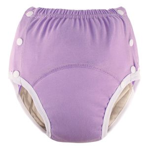 धोने योग्य कपास वयस्क डायपर पुनः प्रयोज्य 2-परत असंयम पैंट लीक-प्रूफ मूत्र-प्रमाण शोषक कपड़े अंडरवियर नरम - Product Image 1