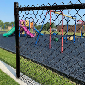 Alta Qualidade Ciclone Diamante Buraco Cadeia Link Malha Cerca Tela Rolo PVC Revestido Esgrima - Product Image 6