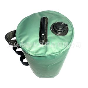 Sac à eau d'extérieur 10L 20L en tissu maillé PVC pour la pêche, le camping, les accessoires de tente, vert, noir, couleur unie - Product Image 1