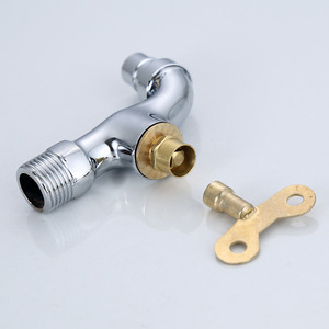 Mevalon Wall Mounted Bibcock Brass Valve Chrome Plated Single <b>Handle</b> Outdoor Sink Faucet - Product Image 4