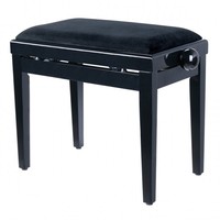 Adjustable Wooden Piano Bench with Cushion Musical Instrument Accessory