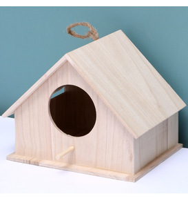 Breeding <b>Box</b> Paulownia Xuanfeng American Style Hanging Solid Wood Birdcage Bird Tree Bird Nest Outdoor <b>Small</b> House - Product Image 3