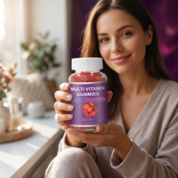 Complément alimentaire multivitaminé quotidien sous forme de bonbons gélifiés pour adultes, soutient l'énergie et le système immunitaire, 90 gélifiés, 270 g, OEM ODM, étiquette privée